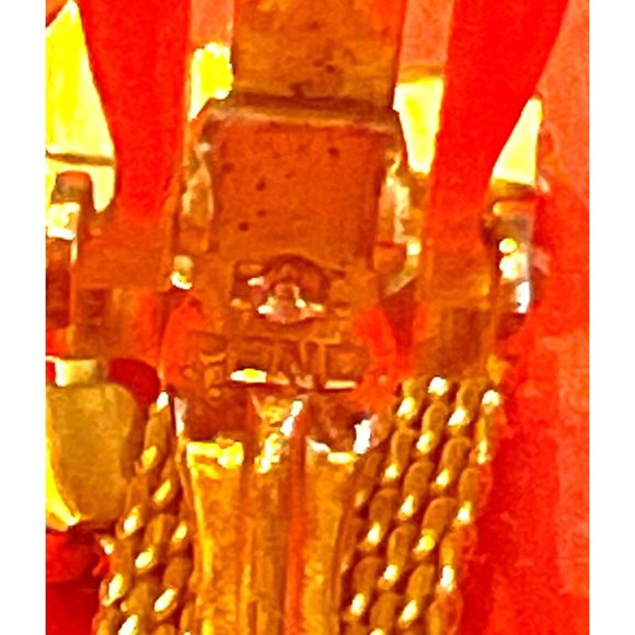 Articulating Retro Gold-tone Multi Color Rhinestone Dangle Earrings Clips - Picture 11 of 12